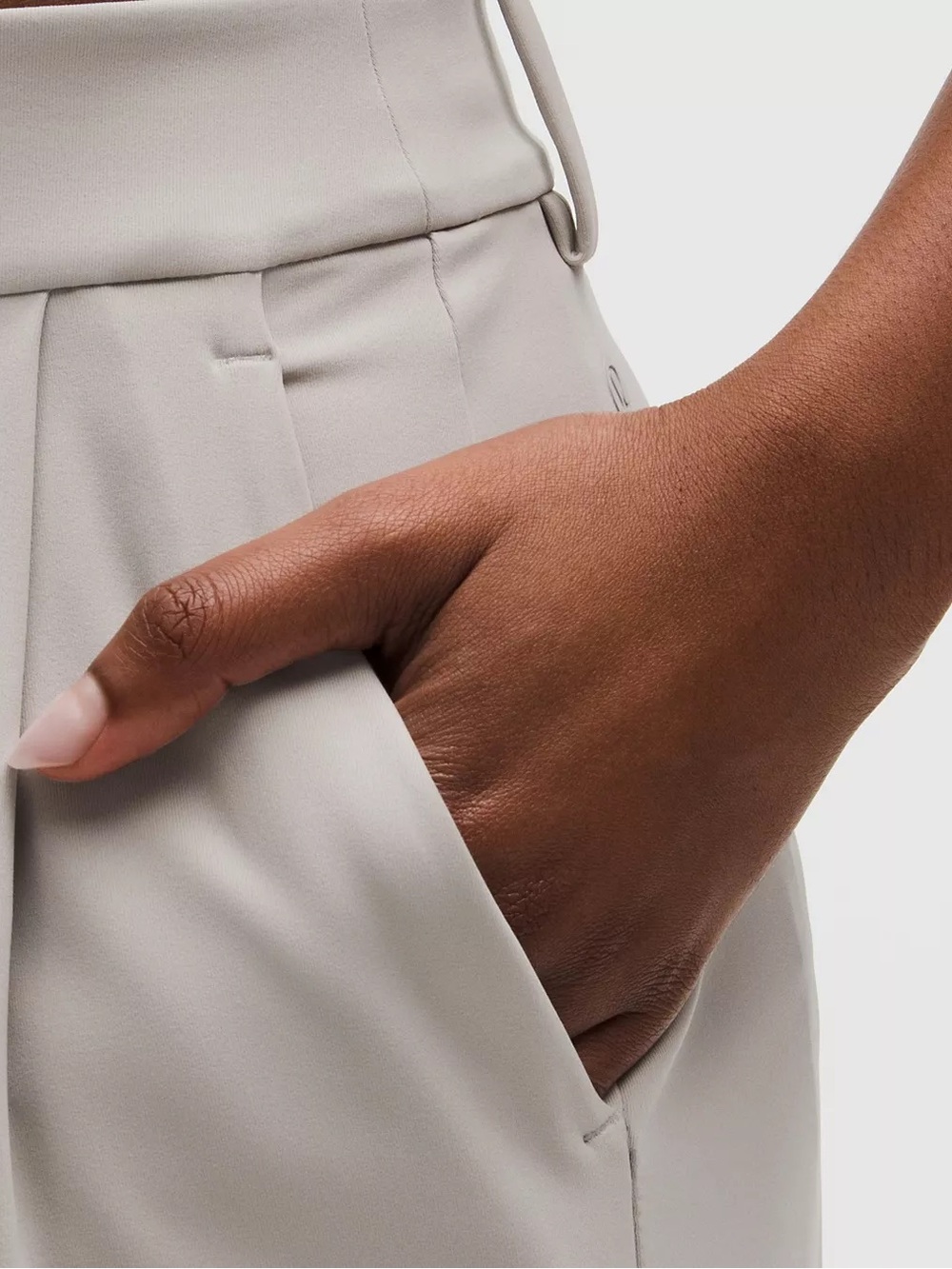 Lululemon Daydrift HR Wide-Leg Trouser Short Downtown Tan L NWT - Picture 6 of 11